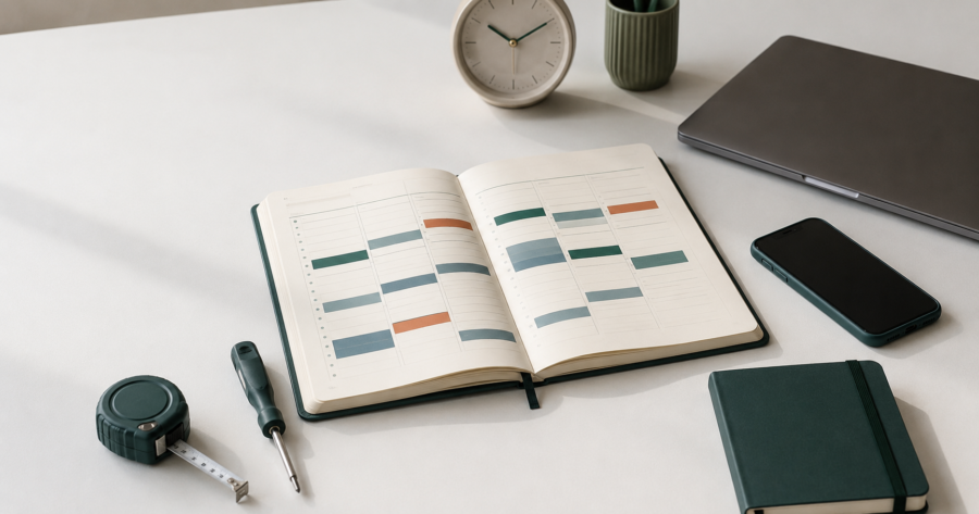 Agenda semanal con bloques de tiempo para elegir una actividad y ganar dinero extra